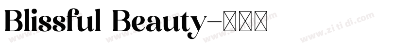 Blissful Beauty字体转换